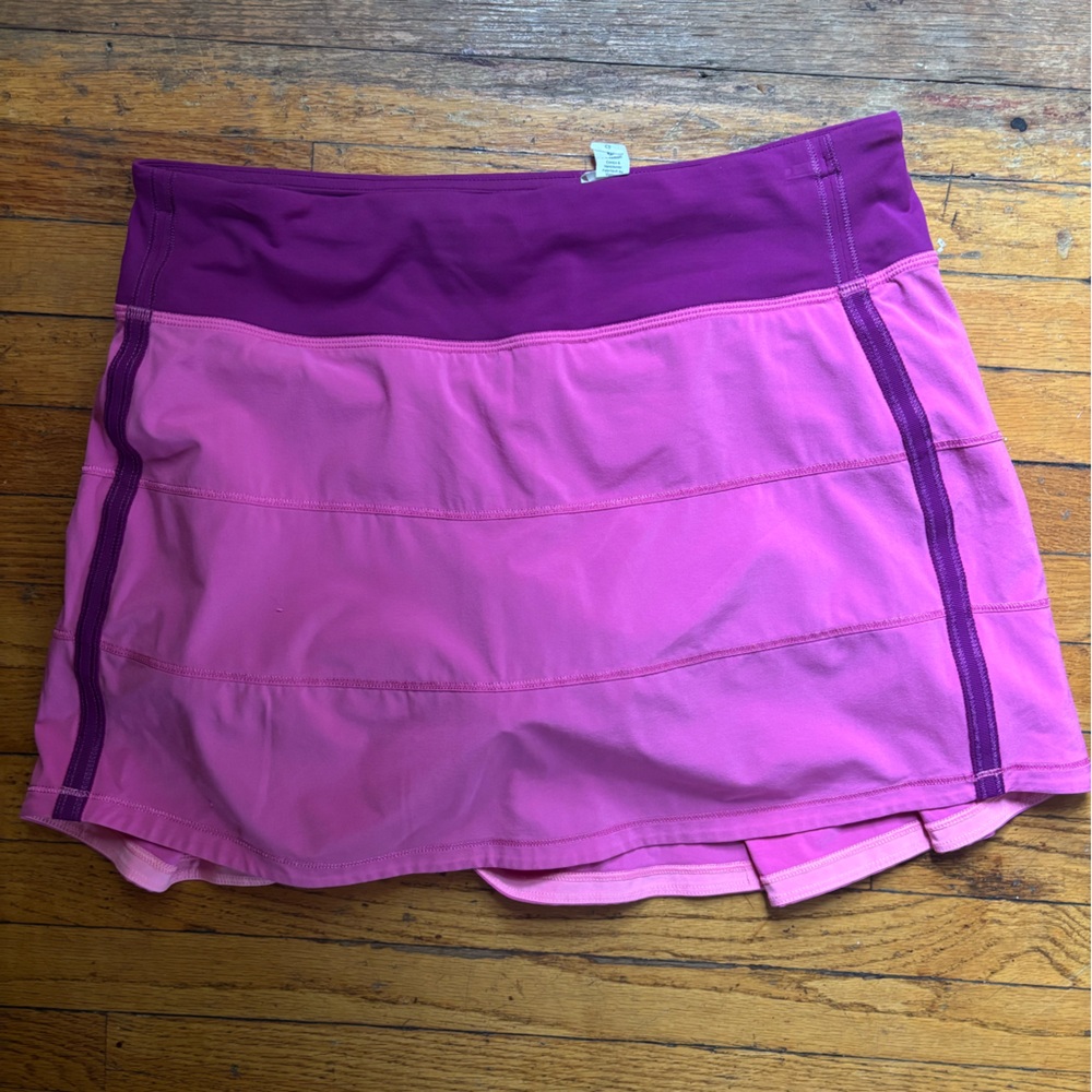 Lululemon Pink and Purple Pace Rival Skirt (Tall)